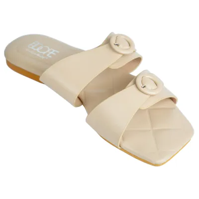 Stella Pastel Flat Sandal-Beige